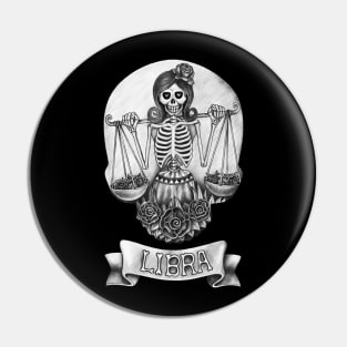 Zodiac libra skull. Pin