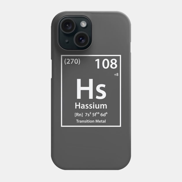 Hassium Element Phone Case by cerebrands