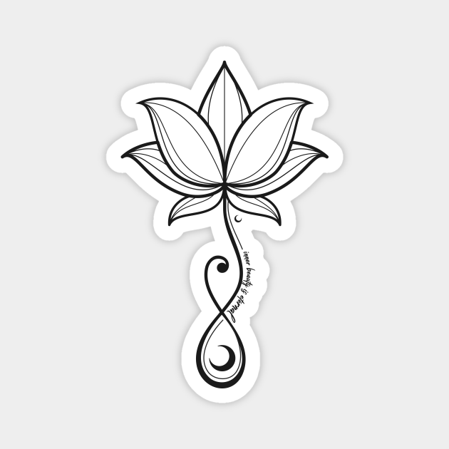 Inner Beauty Infinity Symbol Yoga Lover Tattoo / Black - Lotus Tattoo - Magnet | TeePublic Inner Beauty Infinity Symbol Yoga Lover Tattoo / Black - Lotus Tattoo - Magnet | TeePublic