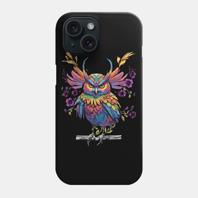 great colorfull owl Phone Case by dodolanlaku
