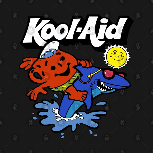 Kool Aid Man Rides a Shark by Niko Neon