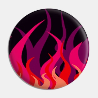 Hot Pink Flames Pin