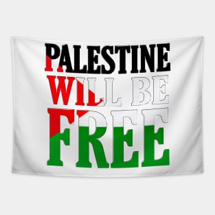 Palestine Will Be Free - Flag Colors - Front Tapestry