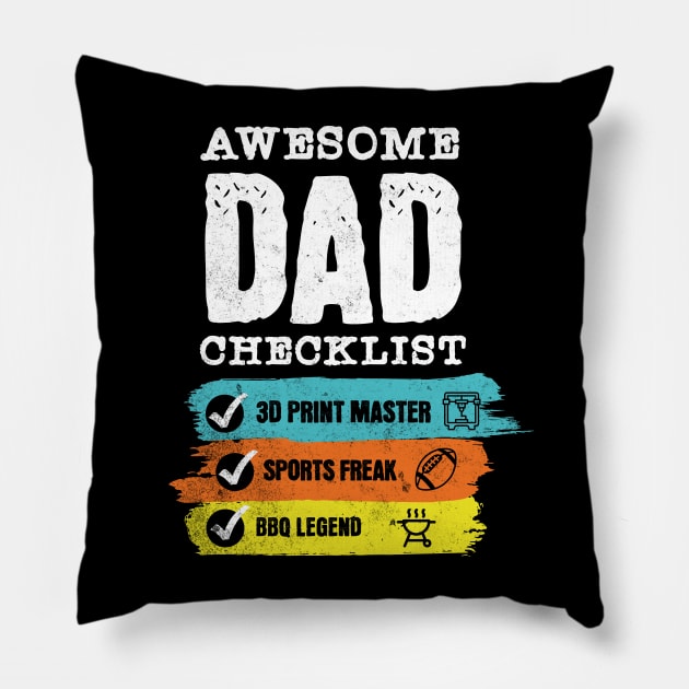 Awesome Dad Pillow by ZombieTeesEtc