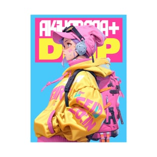 AKIBA DRIP - 🩵🟡🩷「 ✦ BACKPACK GIRL✦ 」🩵🟡🩷 ANIME MANGA NEWERA ART T-Shirt