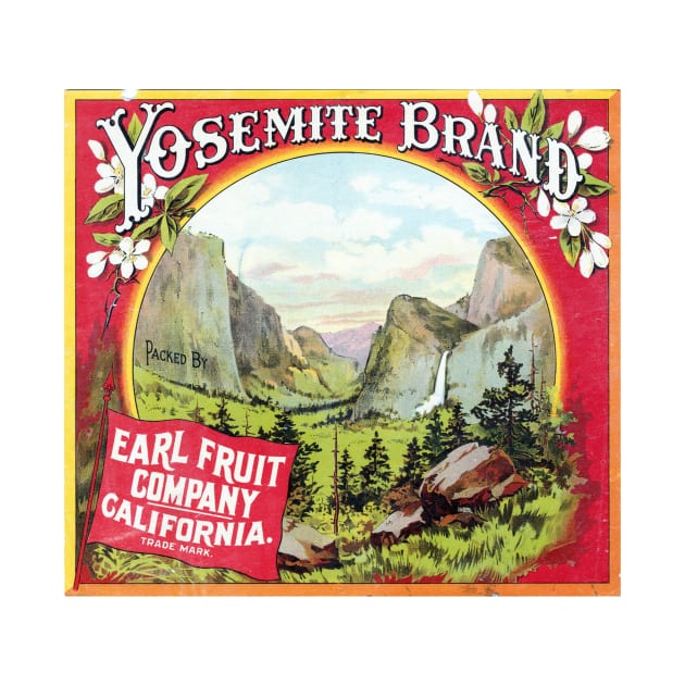 Yosemite Brand crate label, circa 1893 - 1909 by WAITE-SMITH VINTAGE ART