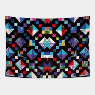 Geometric Quilt Patchwork Pattern Tapestry