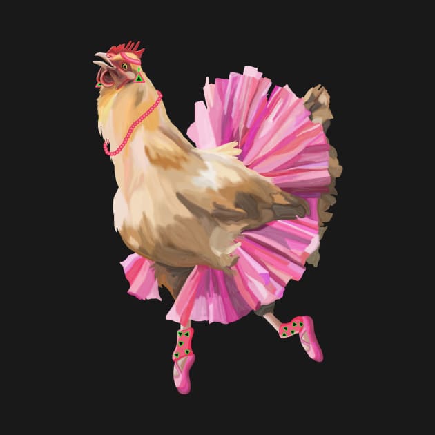 Fashionable 80's Chicken by Art by Deborah Camp