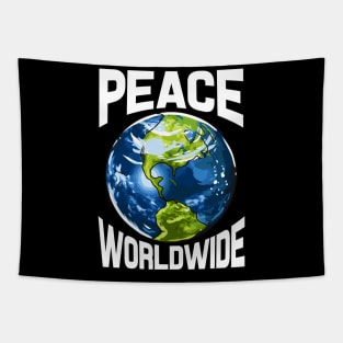Peace Worldwide Mother Earth Pacifist Hipster Tapestry