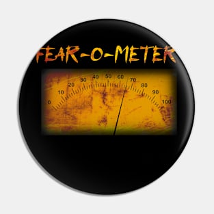 Funny Halloween fear-o-meter - simple analogue gauge. Pin