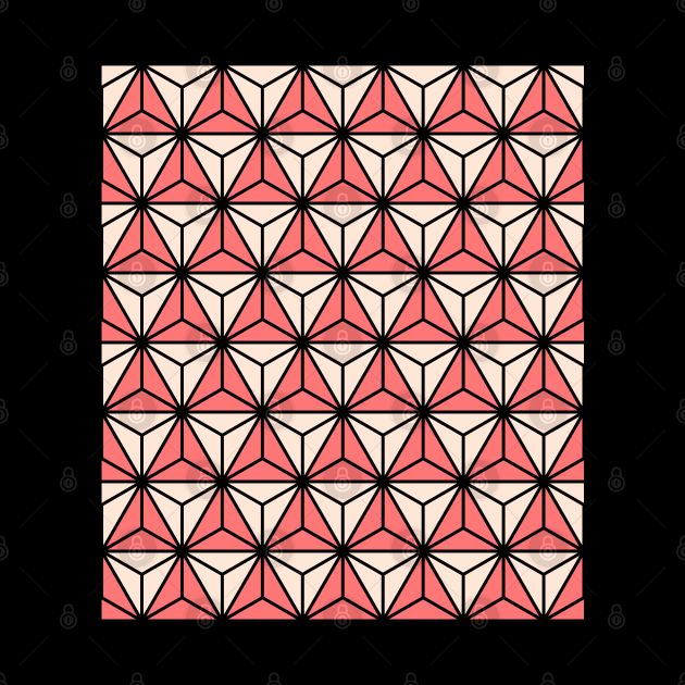 Art Deco Pattern No 57 - Pink - Diamond Texture by Millusti