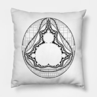 Black - Linear Mandelbrot Pillow