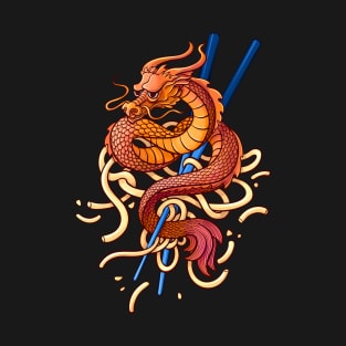 Noodle Dragon on Chopsticks T-Shirt