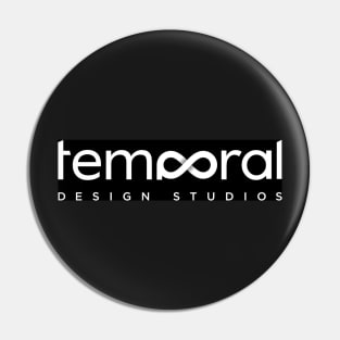 Temporal Design Studios Logo - Black Background Pin