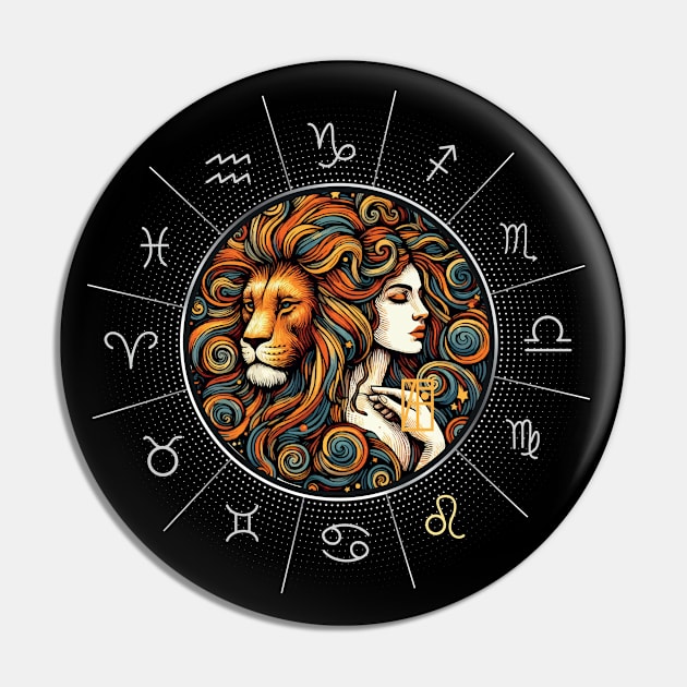 ZODIAC Leo - Astrological LEO - LEO - ZODIAC sign - Van Gogh style - 17 Pin by ArtProjectShop