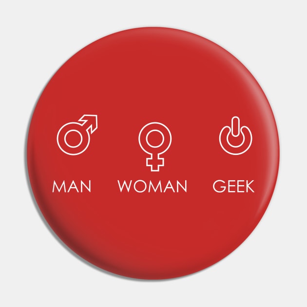 MAN WOMAN GEEK Pin by geeklyshirts