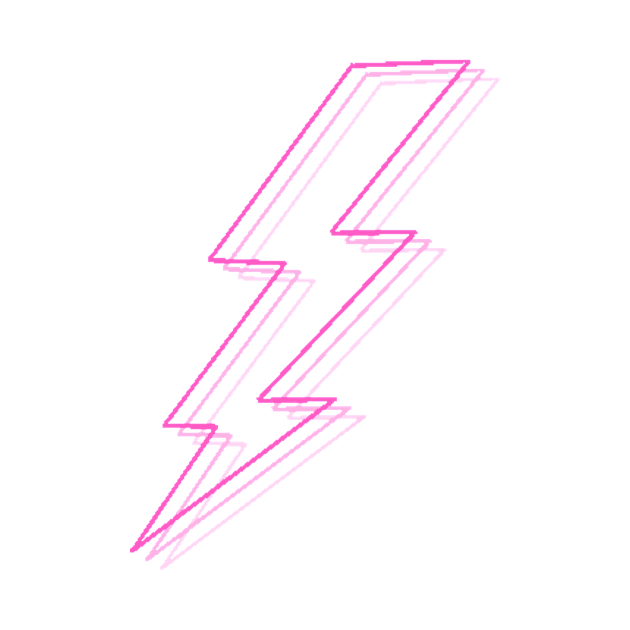 Hot Pink Lightning Bolt Sticker by Lauren Cude