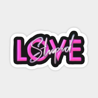 Bold writing  love sticker Magnet