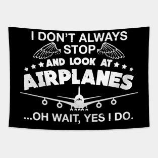 I Don't Always Stop And Look At Airplanes Tapestry