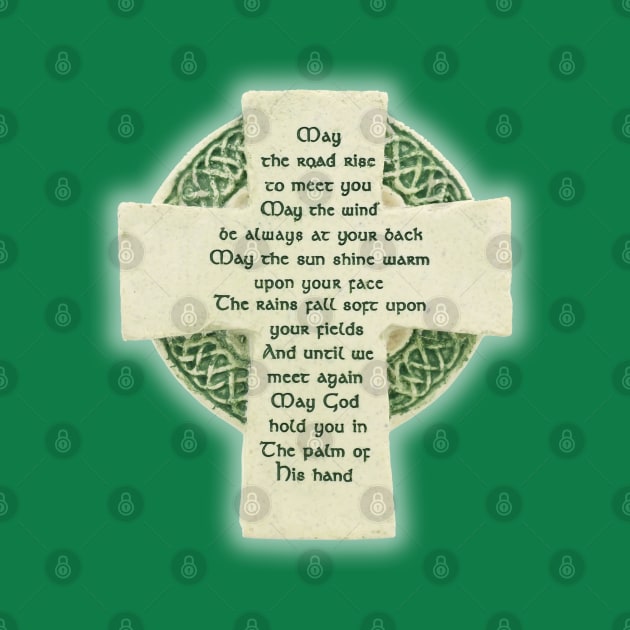 Irish Blessing - Palm of God's Hand - Green by RetroZest