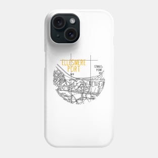 Ellesmere Port Map (Orange & White) Phone Case