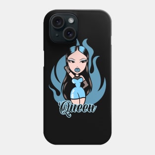 Queen Girl Doll Light Blue v10 Phone Case