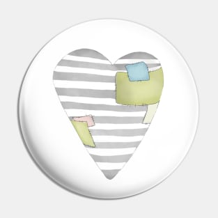 Heart Print Pin