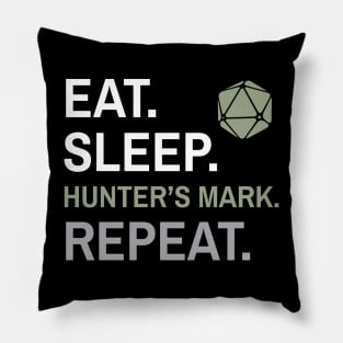 DnD Ranger Eat Sleep Hunter's Mark Repeat Pillow