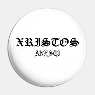 Xristos Anesti Christ Is Risen Gothic Pin