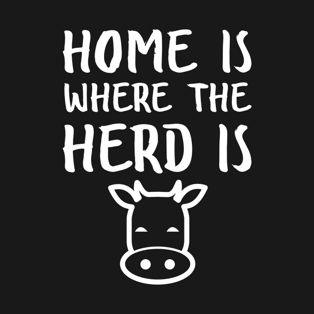 Home Is Where The Herd Is Funny Cattle Farmer by Anassein.os