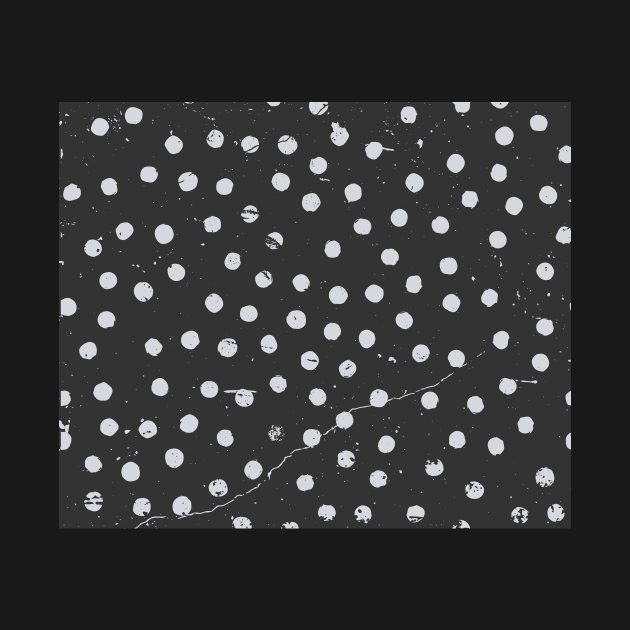 Grunge polka dots pattern design (black and white) by myyylla