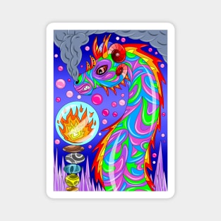 Colourful dragon Magnet