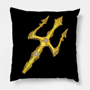 Poseidon trident fork Pillow