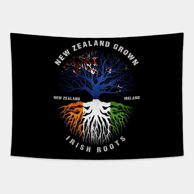 New Zealand Grown Irish Roots Ireland Flag Tapestry by heart teeshirt