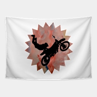 Biker and Star Abstract Design Tapestry