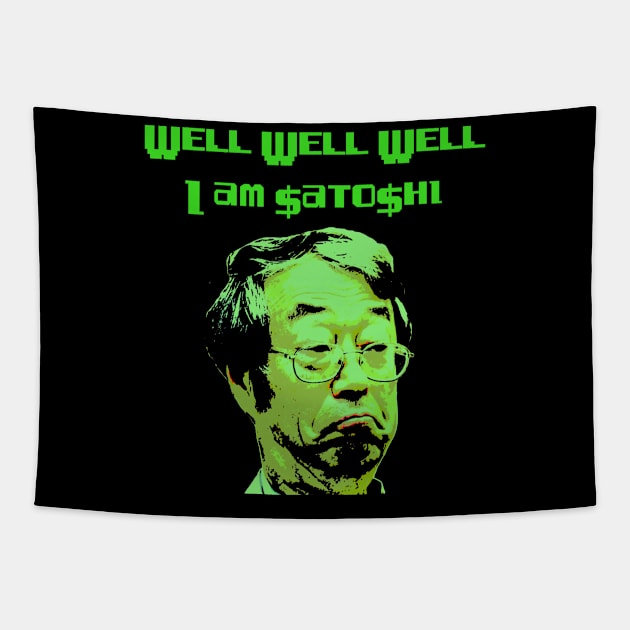 Satoshi nakamoto Tapestry by Philippians413