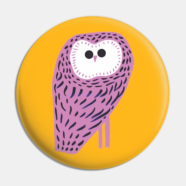 Pink Owl Pin by fernandaffp