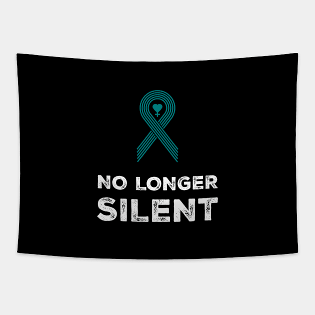 No Longer Silent, Sexual Assault Awareness Month Tapestry by Adam Brooq