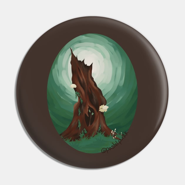 Green Stump Artwork Pin by Pastel.Punkk