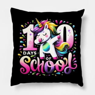 100 Days Of School Cute Unicorn Back To School Unicorn Pillow