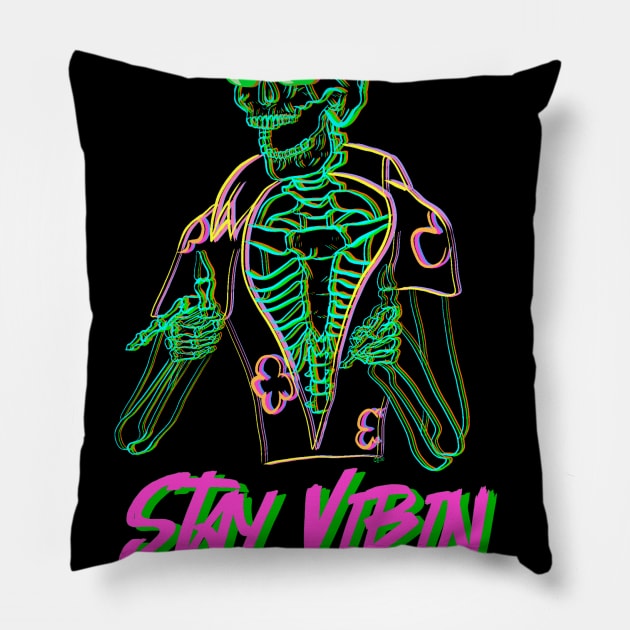 Stay Vibin Pillow by Art by Some Beach