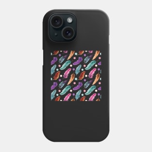 Bird Feathers in Watercolors Phone Case