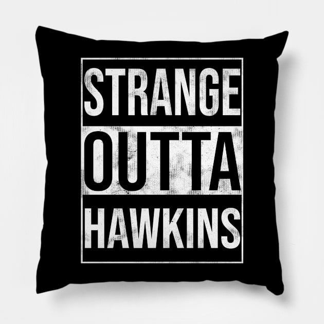 Strange Outta Hawkins Pillow by drewbacca