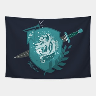 Dog Warrior - Teal Tapestry