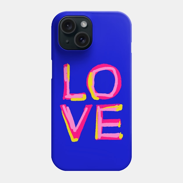 Cool and simple LOVE typography version 1 Phone Case by iulistration