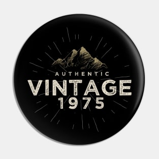 Authentic Vintage 1975 Birthday Design Pin