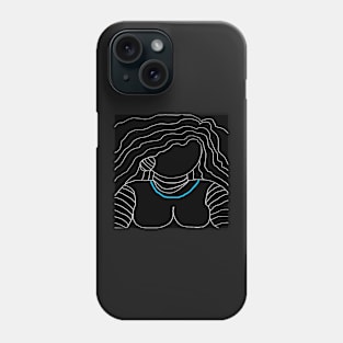 Woman with turquoise necklace Phone Case