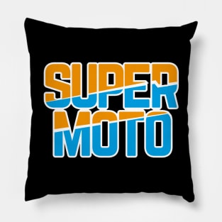 supermoto lettering Pillow