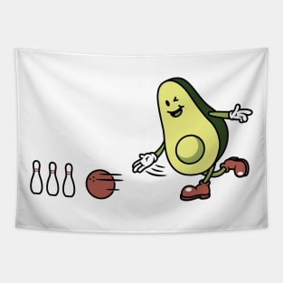 Avocado Playing Bowling Tapestry