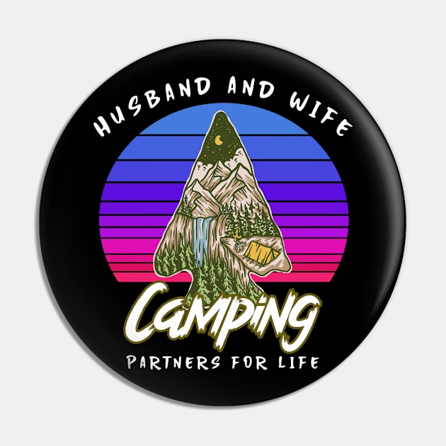 Husband and Wife Camping Partners for Life Pin by FromBerlinGift